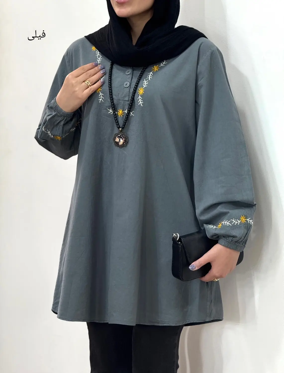 مانتو لینن گلدوزی سرنا
